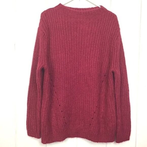 Etam Knit Sweater France Oversize Plum Mohair, Size Medium - Picture 1 of 8